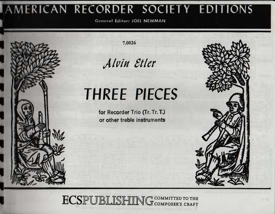 photo of Three Pieces for Recorder Trio