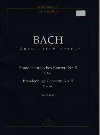 photo of Brandenburg Concerto No. 5 BWV 1050 Study Score