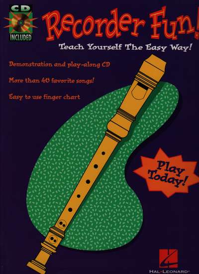 photo of Recorder Fun, Teach yourself the Easy Way, book and CD