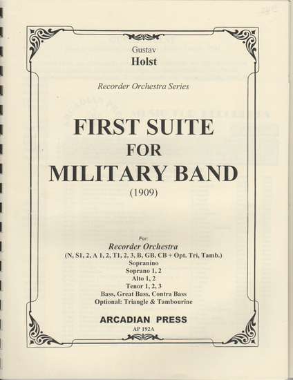 photo of First Suite for Military Band (1909)