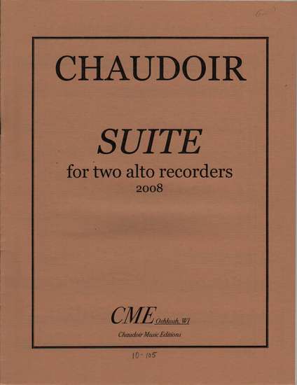 photo of Suite for two alto recorders 2008
