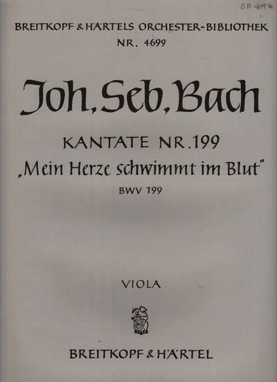 photo of Mein Herze schwimmt im Blut, BWV 199, viola