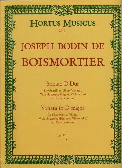 photo of Sonata in D Major for Flute and Viola da gamba, Op. 37/3