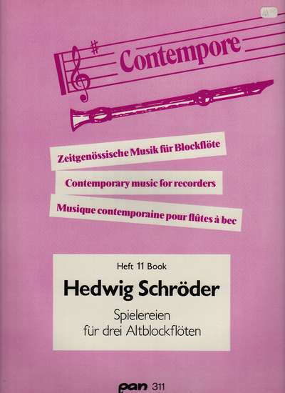 photo of Spielereien for three alto recorders