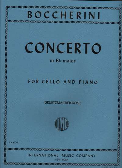 photo of Concerto in B flat major, for cello and piano