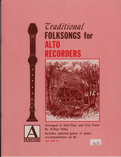 photo of Traditional Folksongs for Alto Recorders