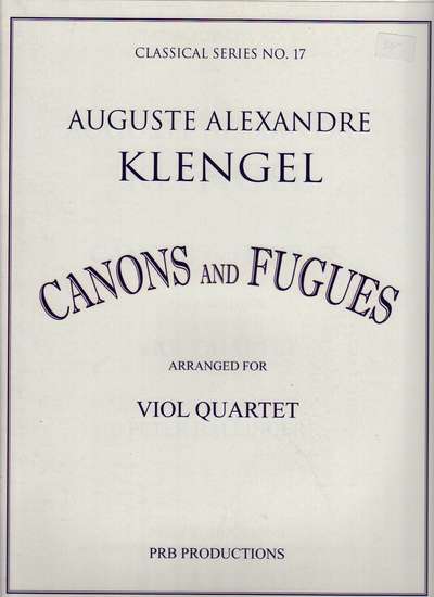 photo of Canons and Fugues arranged for Viol Quartet