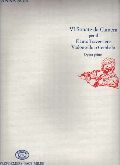 photo of VI Sonate da Camera per il Flauto Traversiere Bc, Opera prima facsimile