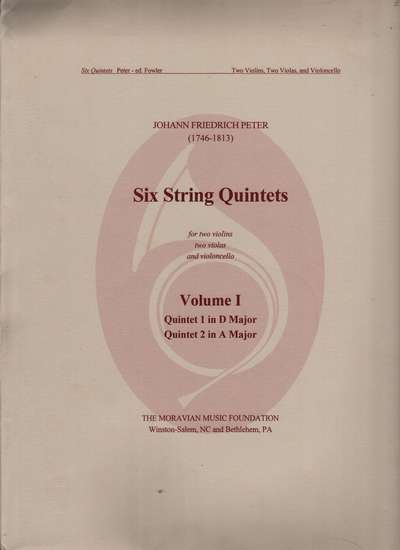 photo of Six String Quintets, Volume I, Quintet 1 in D Major, Quintet 2 in A Major