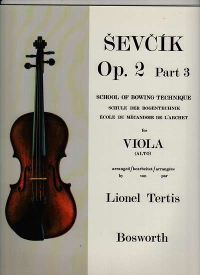 photo of School of Bowing Technique Op. 2, Part 3 for Viola