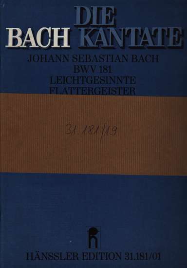 photo of Leichtgesinnte Flattergeister, BWV 181, score and parts set