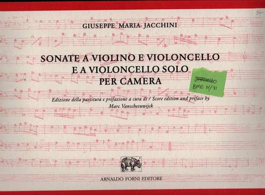 photo of Sonate a violin e violoncello, e a Violoncello Solo, Op. 1, Facsimile
