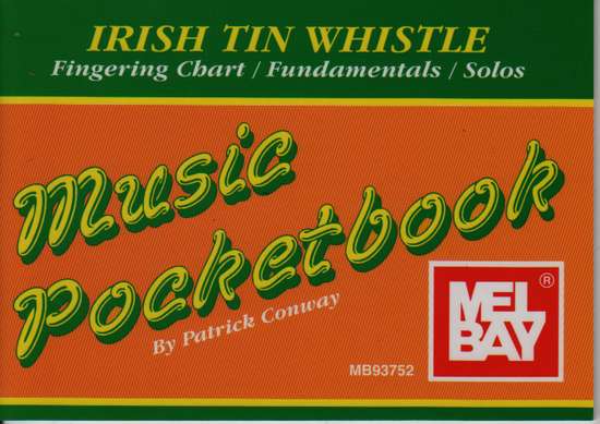 photo of Irish Tin Whistle, Music Pocketbook, Fingering Chart, Fundamentals, Solos