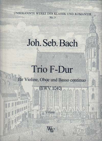 photo of Trio F-Dur BWV 1040 Violin, Oboe, Bc