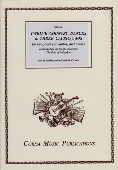 photo of Twelve Country Dances & Three Capric(c)ios for two high instruments and a bass