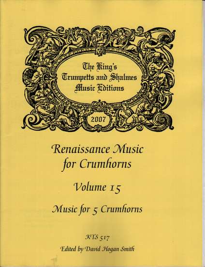 photo of Renaissance Music for 5 Crumhorns, Volume 15