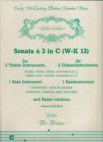 photo of Sonata a 3 in C (W-K13)