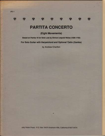photo of Partita Concerto Based on Partita 16 for Solo Lute, by Weiss