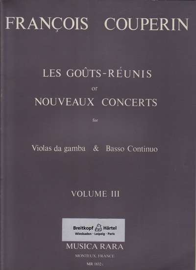 photo of Les Gouts-Reunis ou Nouveaux Concerts, Vol. III, No. X, XII, XIII