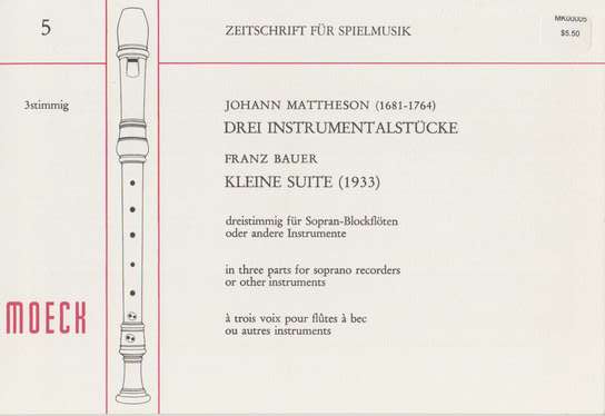photo of Three Instrumental pieces, Kleine Suite