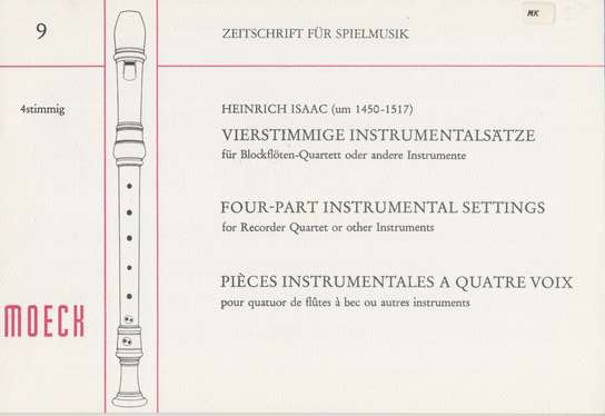 photo of Four Part Instrumental Settings