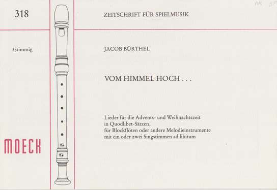 photo of Von Himmel Hoch, Songs for Advent and Christmas