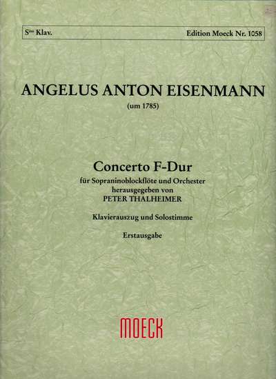 photo of Concerto F major for sopranino, keyboard