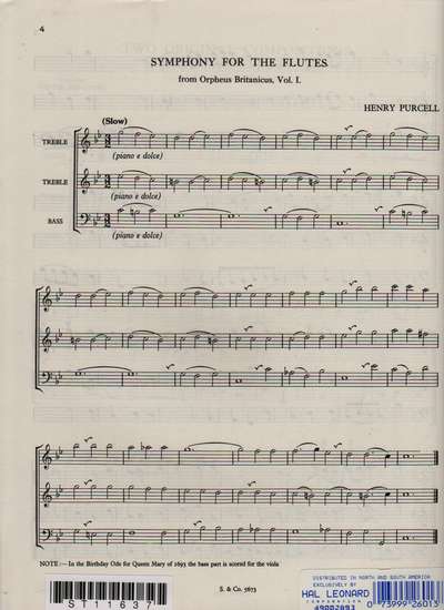 photo of Two Original Pieces, Air from Giustino and Symphony for the Flutes