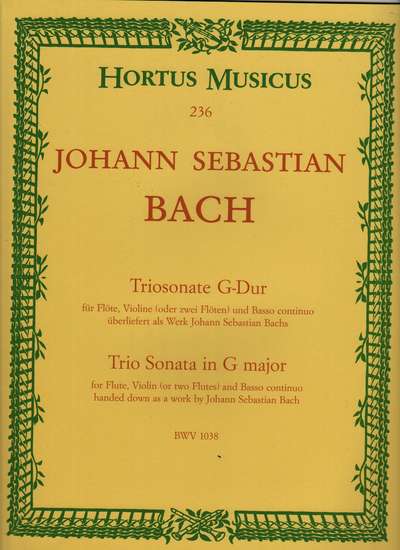 photo of Triosonata G Major, BWV 1038