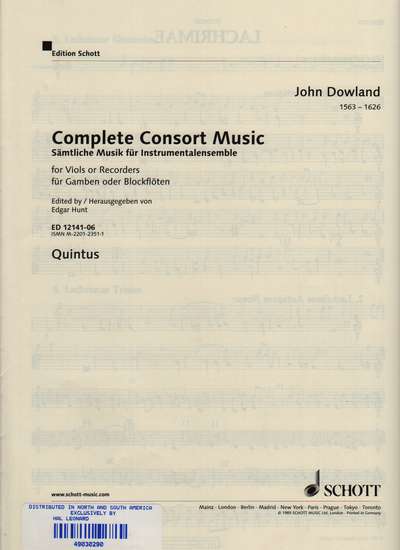 photo of Complete Consort Music, Quintus