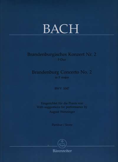 photo of Brandenburg Concerto No. 2, BWV 1047 score