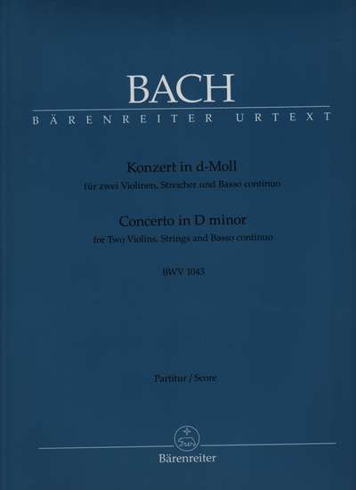 photo of Concerto in d minor for Two violins, BWV 1043, Urtext, score