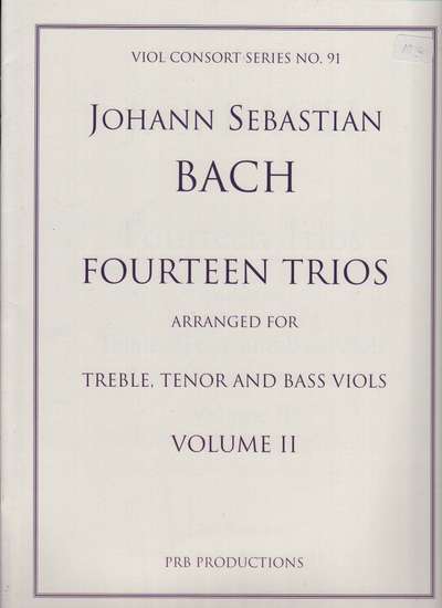 photo of Fourteen Trios arranged for TrTB, BWV 795,796, 794, 797, 799,787, 792