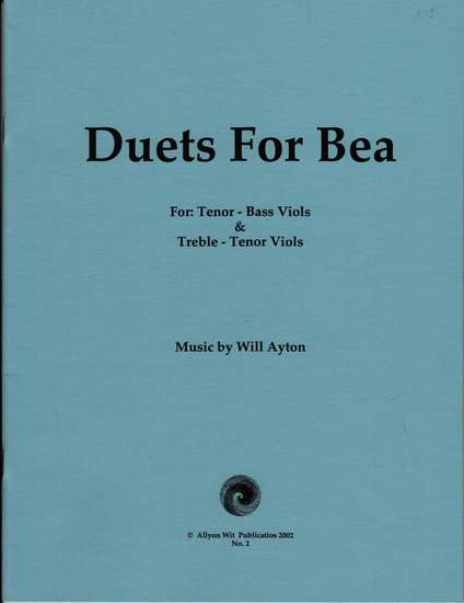photo of Duets for Bea, for Tenor-Bass or Treble-Tenor