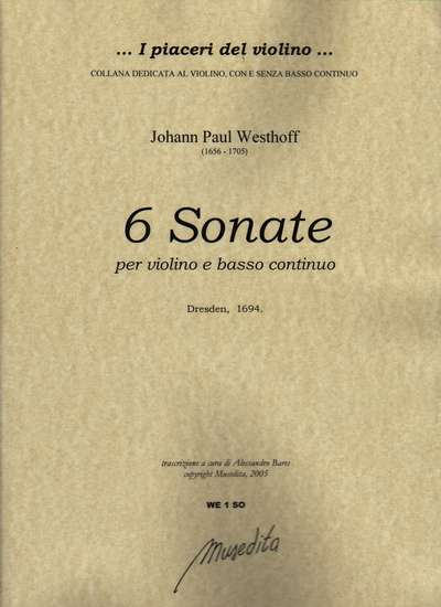 photo of 6 Sonate per violino e Bc