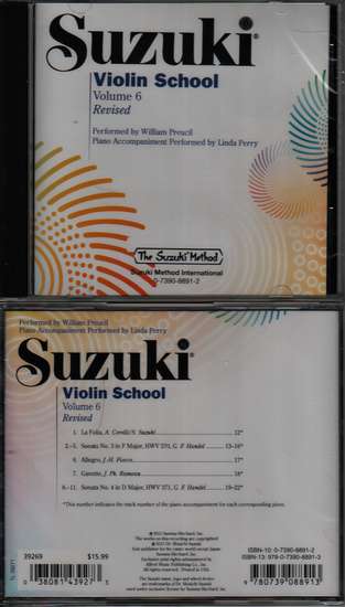 photo of Suzuki Violin School, Vol. 6, Revised, Preucil, CD 2013