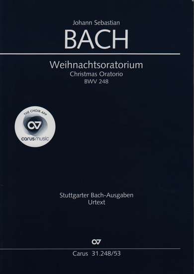photo of Christmas Oratorio, BWV 248, Cantatas I-IV vocal score, paper cover