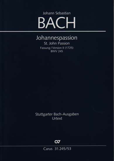 photo of Johannespassion, BWV 245, Version II vocal score, paper cover