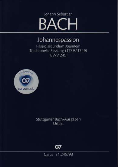 photo of Johannespassion, BWV 245, Traditional Version, vocal score, paper
