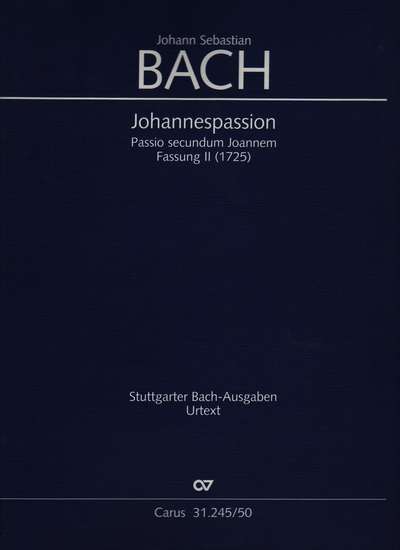 photo of Johannespassion, BWV 245, Version II, full score, paper