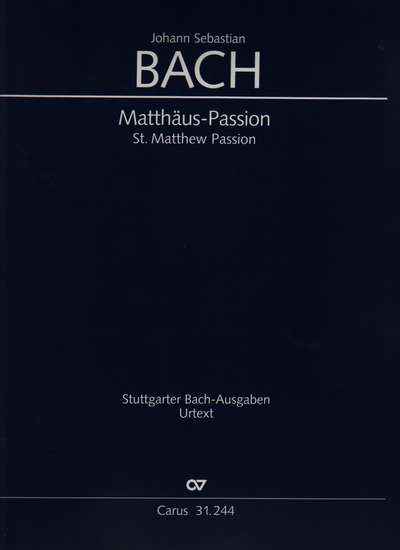 photo of St. Matthew Passion, BWV 244, full score, paper