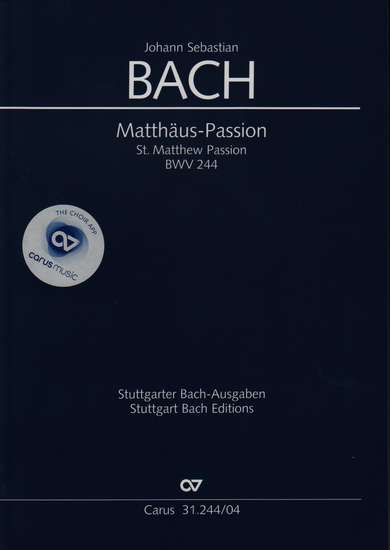 photo of St. Matthew Passion, BWV 244, vocal score with English,  paper