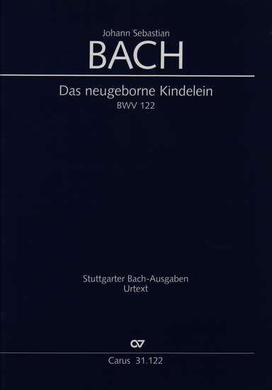 photo of Das neugeborne Kindelein, BWV 122, full score with English translation