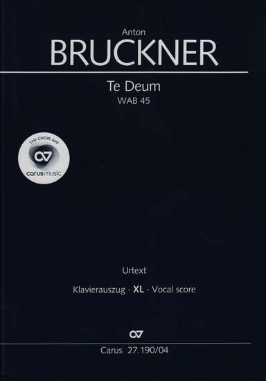 photo of Te Deum, WAB 45, vocal score, large print