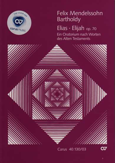 photo of Elias, Elijah, Op. 70, vocal score, paper