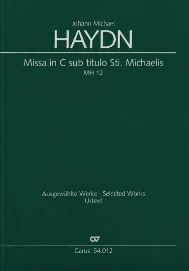 photo of Missa in C sub titulo Sti. Michaelis, MH 12, Full score
