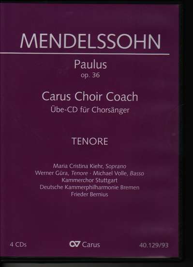 photo of Paulus, St. Paul, Op. 36, Choir Coach, tenor,  4 CDs