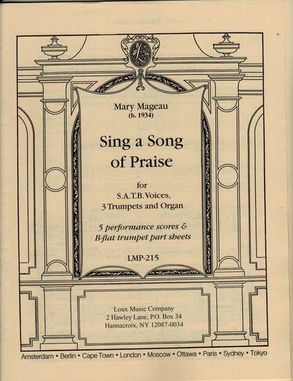 photo of Sing a Song of Praise, voices, trumpets, organ with license