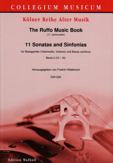 photo of The Ruffo Music Book, 11 Sonatas and Sinfonias, Band 2, VI-XI