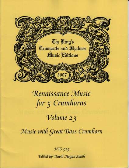 photo of Renaissance Music for 5 Crumhorns, Volume 23